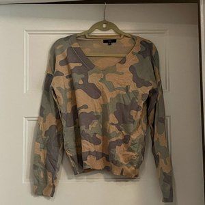 Camo V-Neck Sweater BARELY WORN